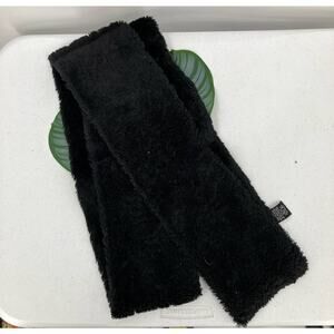 Cejon Black Sequin Accent Faux Fur Skinny Rectangle Winter Youth One Size Scarf